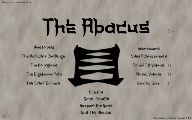 The Abacus is a free puzzle game for windows and linux